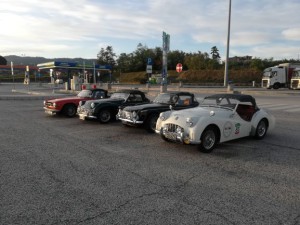 Partenza dal primo casello sull'autostrada Roma-Napoli. Mimmo è partito prima